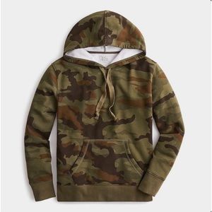 J. Crew Women's  Camo Cotton Mid Weight Hoodie Sweatshirt (M)